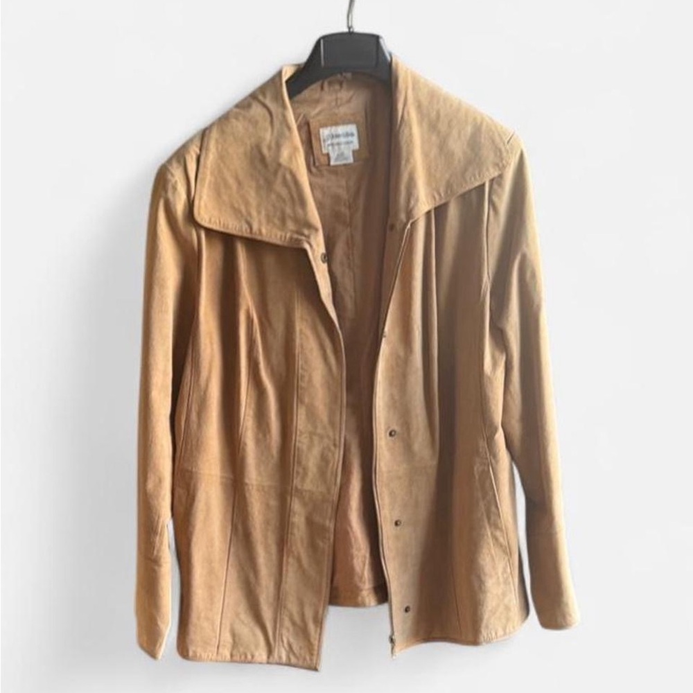 St. John’s Bay Light Tan Suede Leather Jacket